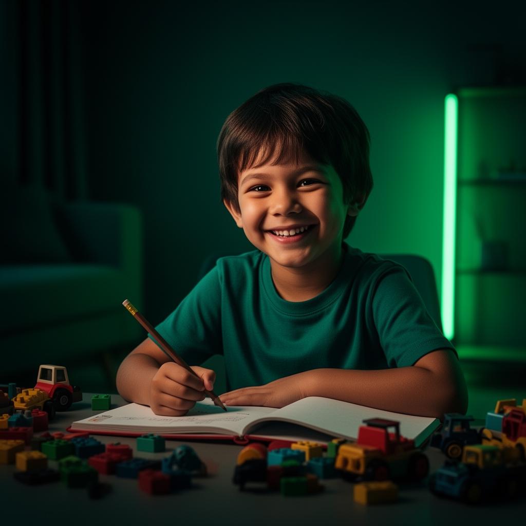 Criança feliz, focada e disciplinada — o resultado de pais com método